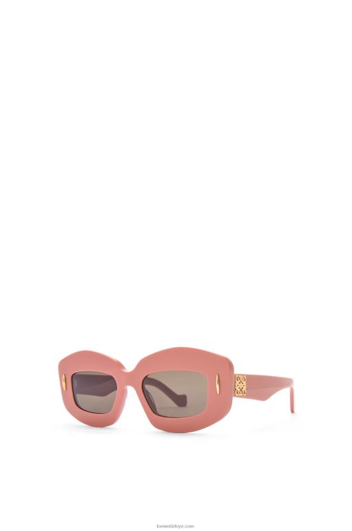 Loewe asetat güneş gözlüğü 026001430 kadınlar açık pembe