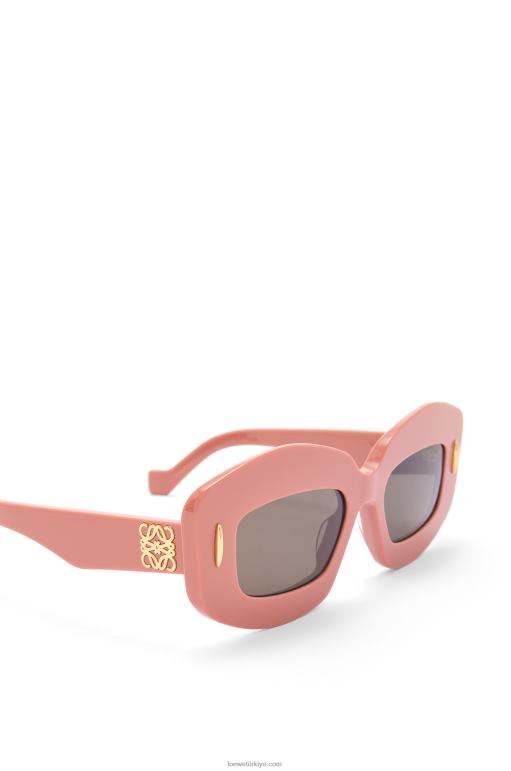 Loewe asetat güneş gözlüğü 026001430 kadınlar açık pembe