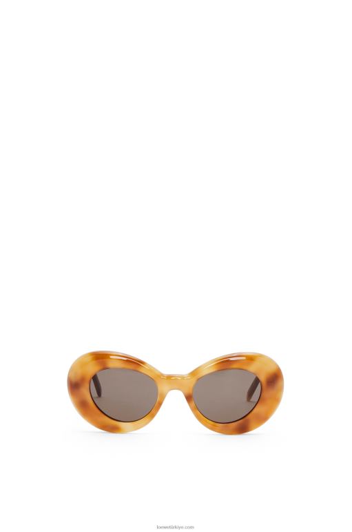 Loewe asetat güneş gözlüğü 026001433 kadınlar hafif havana