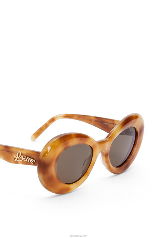 Loewe asetat güneş gözlüğü 026001433 kadınlar hafif havana