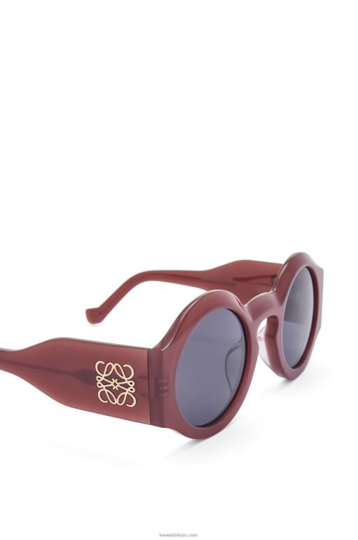 Loewe asetat kavisli güneş gözlüğü 026001442 kadınlar pas
