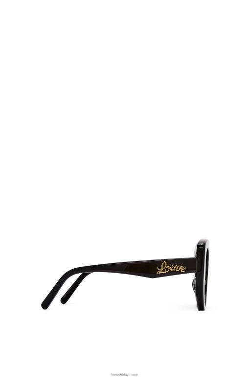 Loewe asetat kelebek güneş gözlüğü 026001484 kadınlar siyah