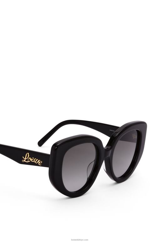 Loewe asetat kelebek güneş gözlüğü 026001484 kadınlar siyah