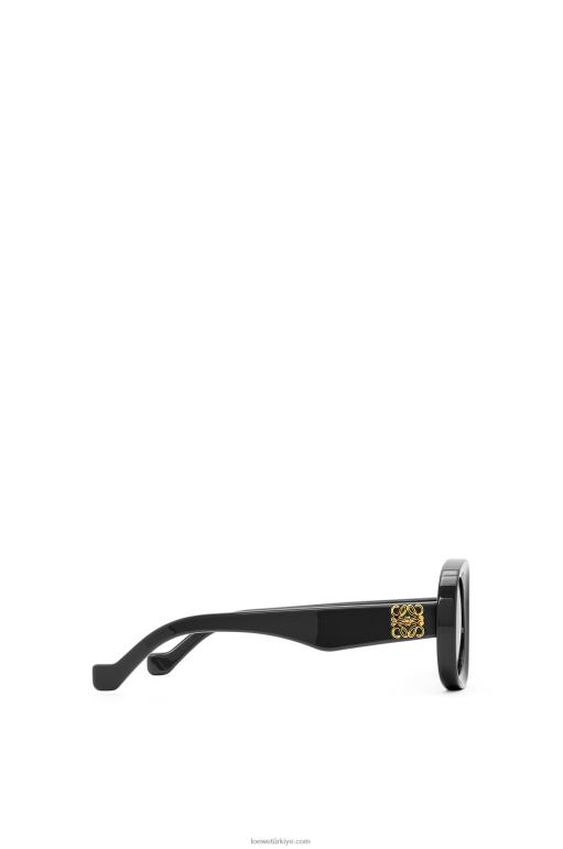 Loewe asetat oval güneş gözlüğü 026001482 kadınlar siyah