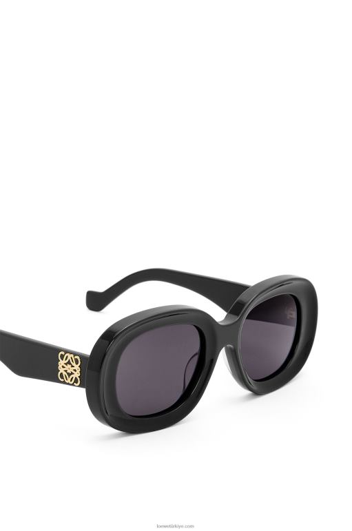 Loewe asetat oval güneş gözlüğü 026001482 kadınlar siyah