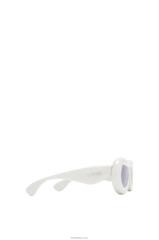 Loewe naylon şişirilmiş maske güneş gözlüğü 026001499 kadınlar gri