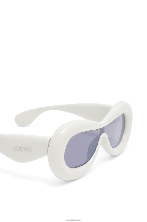 Loewe naylon şişirilmiş maske güneş gözlüğü 026001499 kadınlar gri