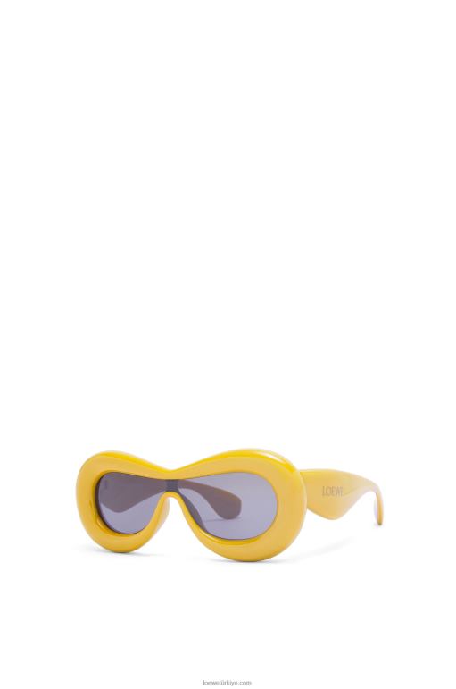 Loewe naylon şişirilmiş maske güneş gözlüğü 026001500 kadınlar sarı