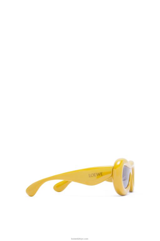 Loewe naylon şişirilmiş maske güneş gözlüğü 026001500 kadınlar sarı