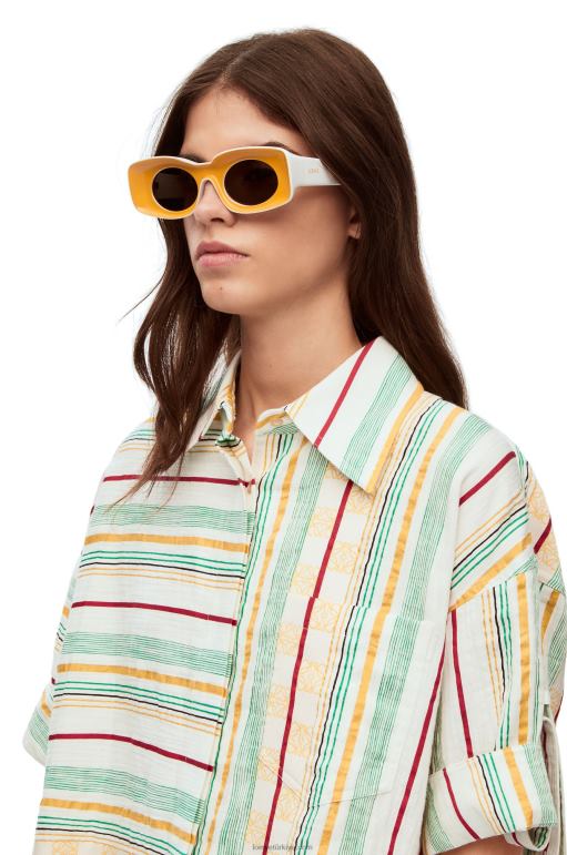 Loewe paula\'nın ibiza orijinal güneş gözlüğü 026001459 kadınlar koyu sarı