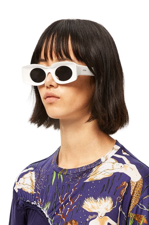 Loewe paula\'nın ibiza orijinal güneş gözlüğü 026001475 kadınlar beyaz
