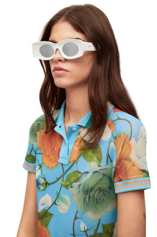 Loewe paula\'nın ibiza orijinal güneş gözlüğü 026001475 kadınlar beyaz