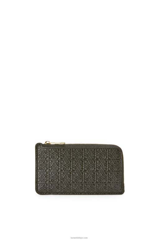 Loewe Kabartmalı ipek dana derisinde tekrarlayan jetonlu kartlık 026001346 kadınlar siyah