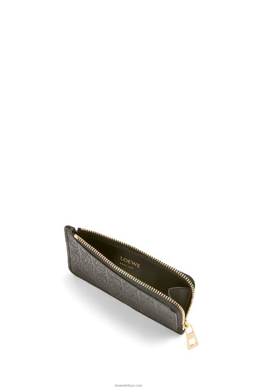 Loewe Kabartmalı ipek dana derisinde tekrarlayan jetonlu kartlık 026001346 kadınlar siyah