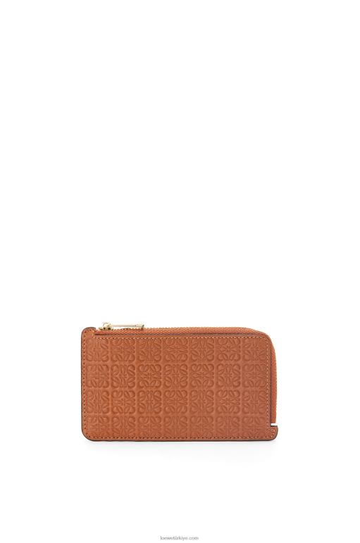 Loewe Kabartmalı ipek dana derisinde tekrarlayan jetonlu kartlık 026001411 kadınlar bronzlaşmak