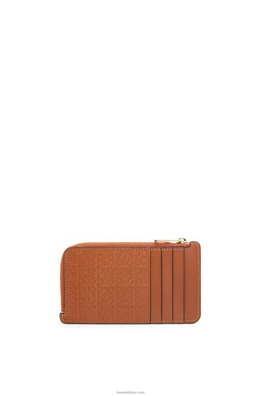 Loewe Kabartmalı ipek dana derisinde tekrarlayan jetonlu kartlık 026001411 kadınlar bronzlaşmak