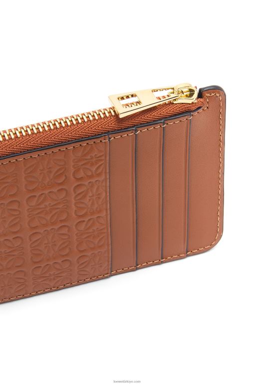 Loewe Kabartmalı ipek dana derisinde tekrarlayan jetonlu kartlık 026001411 kadınlar bronzlaşmak
