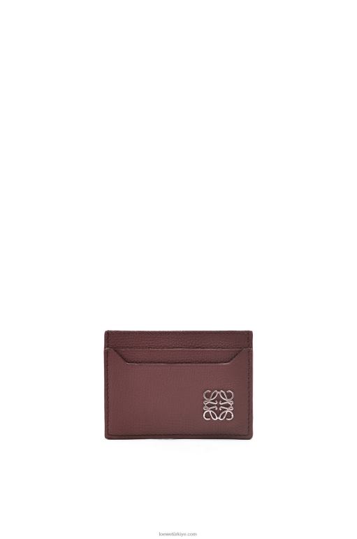 Loewe çakıl taneli dana derisinde anagram düz kartlık 026001358 kadınlar bordo