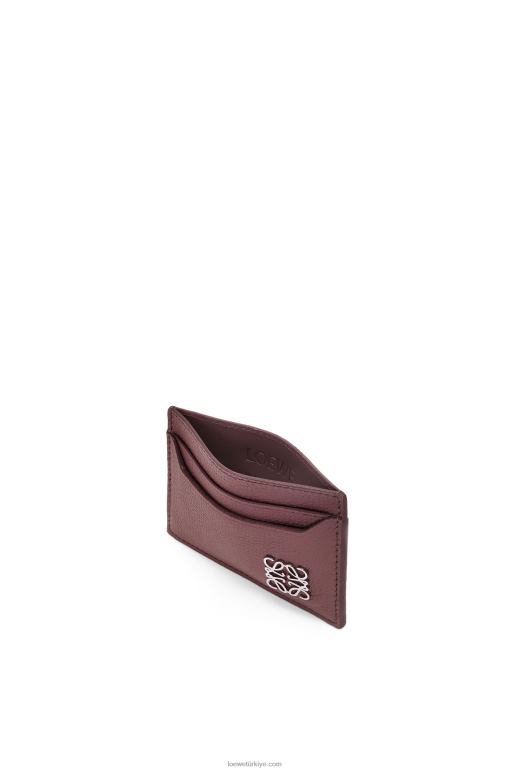 Loewe çakıl taneli dana derisinde anagram düz kartlık 026001358 kadınlar bordo