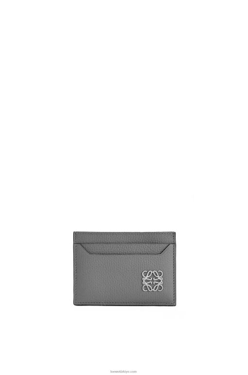 Loewe çakıl taneli dana derisinde anagram düz kartlık 026001372 kadınlar asfalt grisi