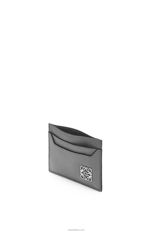 Loewe çakıl taneli dana derisinde anagram düz kartlık 026001372 kadınlar asfalt grisi