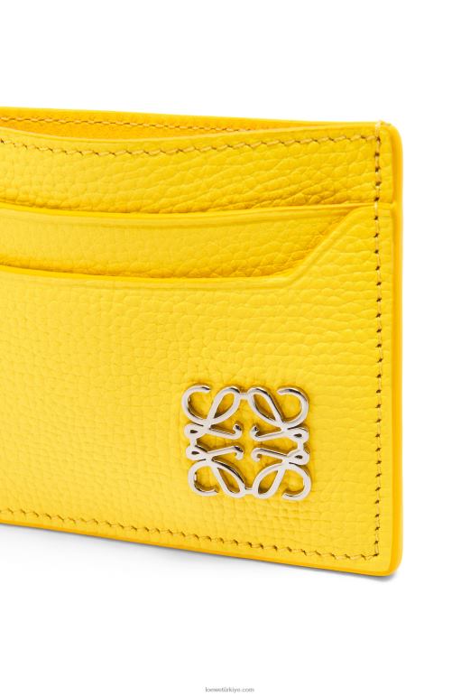 Loewe çakıl taneli dana derisinde anagram düz kartlık 026001402 kadınlar limon