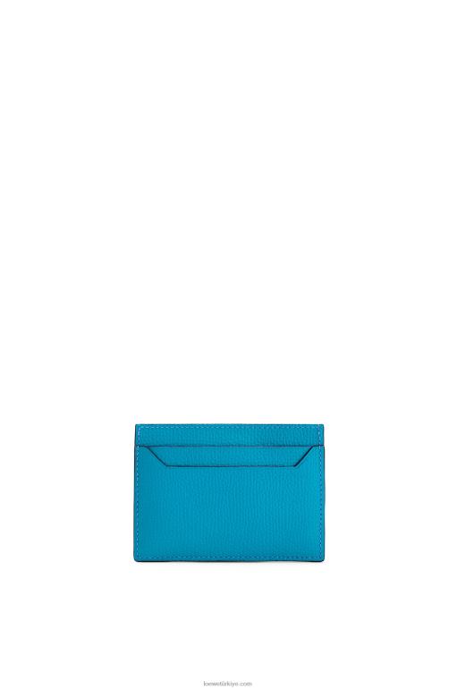 Loewe çakıl taneli dana derisinde anagram düz kartlık 026001415 kadınlar lagün mavisi