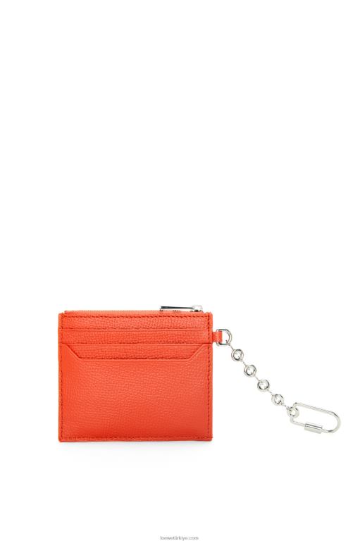 Loewe çakıl taneli dana derisinde anagram kare anahtar kart sahibi 026001324 kadınlar gündoğumu turuncu