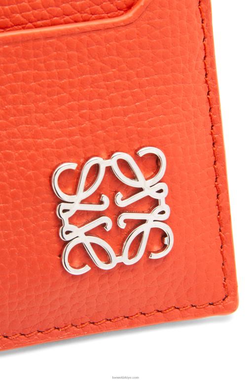 Loewe çakıl taneli dana derisinde anagram kare anahtar kart sahibi 026001324 kadınlar gündoğumu turuncu