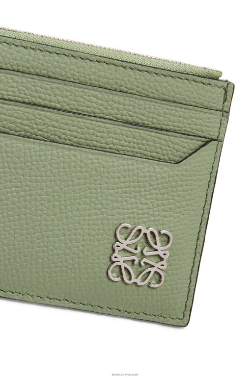Loewe çakıl taneli dana derisinde anagram kare fermuarlı kartlık 026001398 kadınlar biberiye