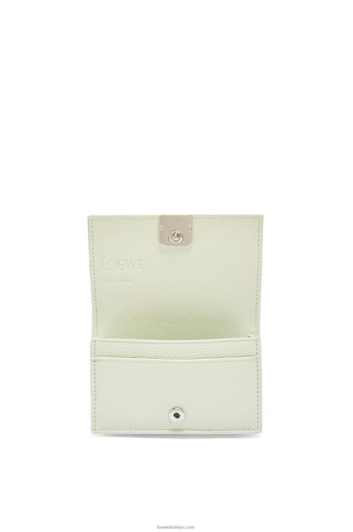 Loewe çakıl taneli dana derisinden anagram kartvizit sahibi 026001350 kadınlar hafif seladonlar