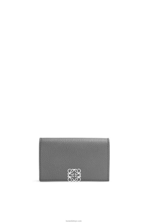 Loewe çakıl taneli dana derisinden anagram kartvizit sahibi 026001374 kadınlar asfalt grisi