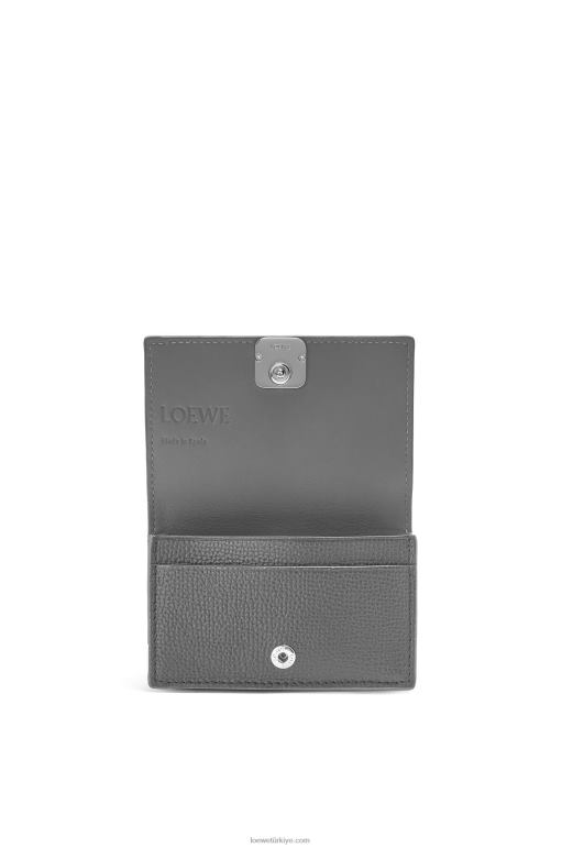 Loewe çakıl taneli dana derisinden anagram kartvizit sahibi 026001374 kadınlar asfalt grisi