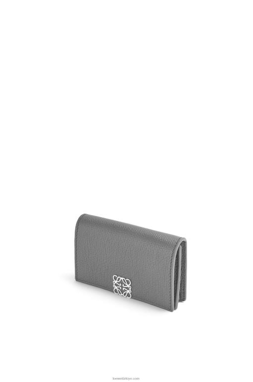 Loewe çakıl taneli dana derisinden anagram kartvizit sahibi 026001374 kadınlar asfalt grisi