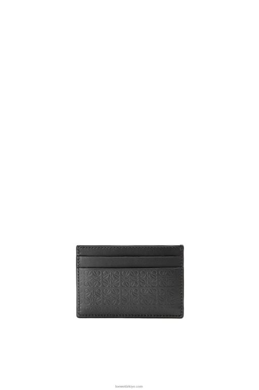 Loewe kabartmalı ipek dana derisinden tekrarlanan düz kartlık 026001360 kadınlar siyah