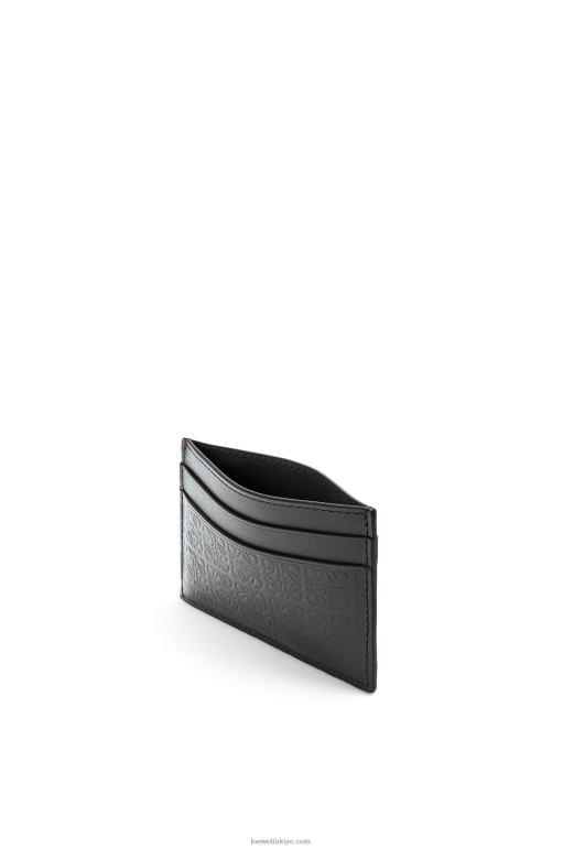 Loewe kabartmalı ipek dana derisinden tekrarlanan düz kartlık 026001360 kadınlar siyah