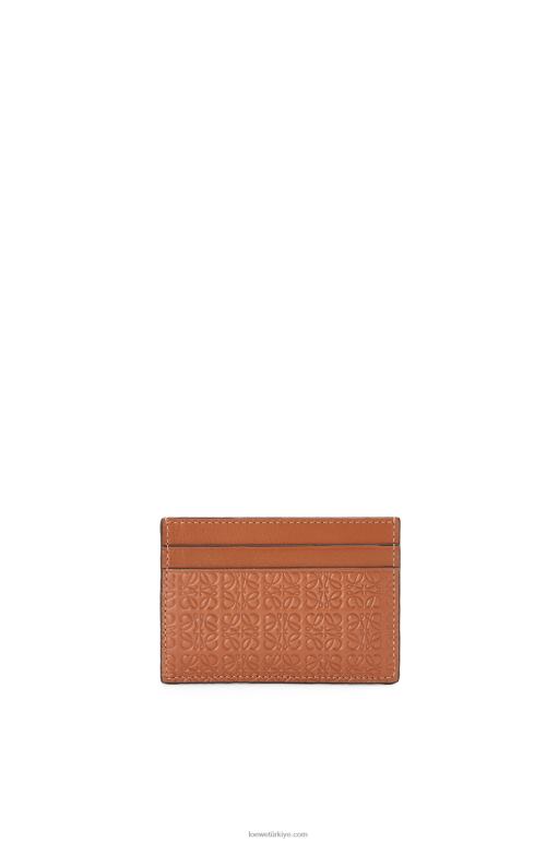 Loewe kabartmalı ipek dana derisinden tekrarlanan düz kartlık 026001400 kadınlar bronzlaşmak