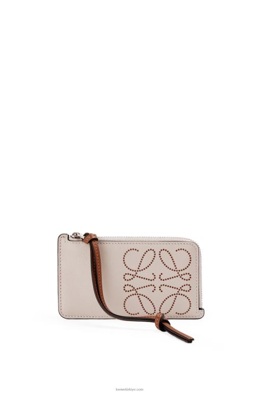 Loewe klasik dana derisinde marka jetonlu kartlık 026001407 kadınlar hafif yulaf/tan