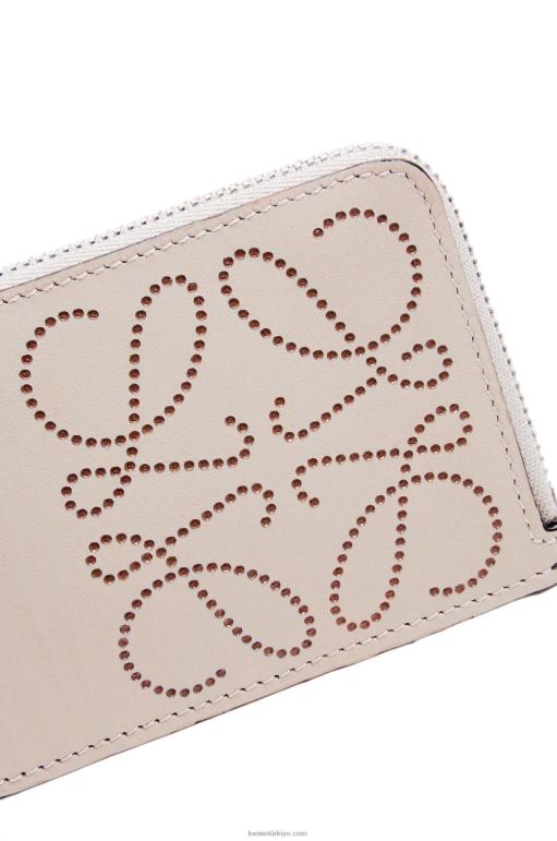 Loewe klasik dana derisinde marka jetonlu kartlık 026001407 kadınlar hafif yulaf/tan