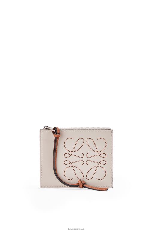Loewe klasik dana derisinde marka jetonlu kartlık 026001420 kadınlar hafif yulaf/tan