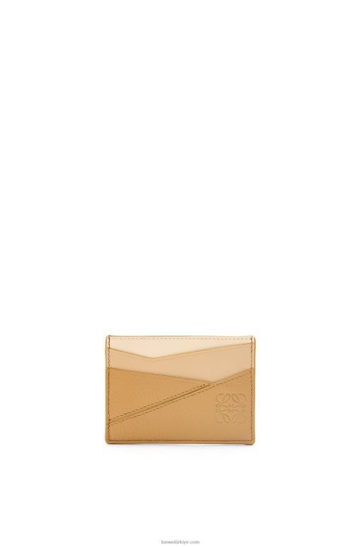 Loewe klasik dana derisinden yapboz düz kartlık 026001328 kadınlar angora/tozlu bej