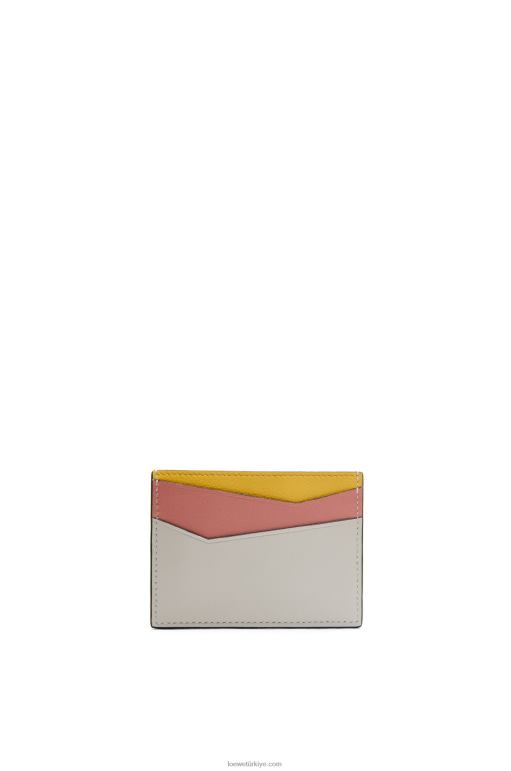 Loewe klasik dana derisinden yapboz düz kartlık 026001364 kadınlar hayalet/şeftali çiçeği