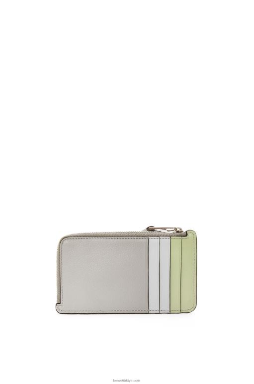 Loewe klasik dana derisinden yapboz jetonlu kartlık 026001348 kadınlar kül grisi/açık seladonlar