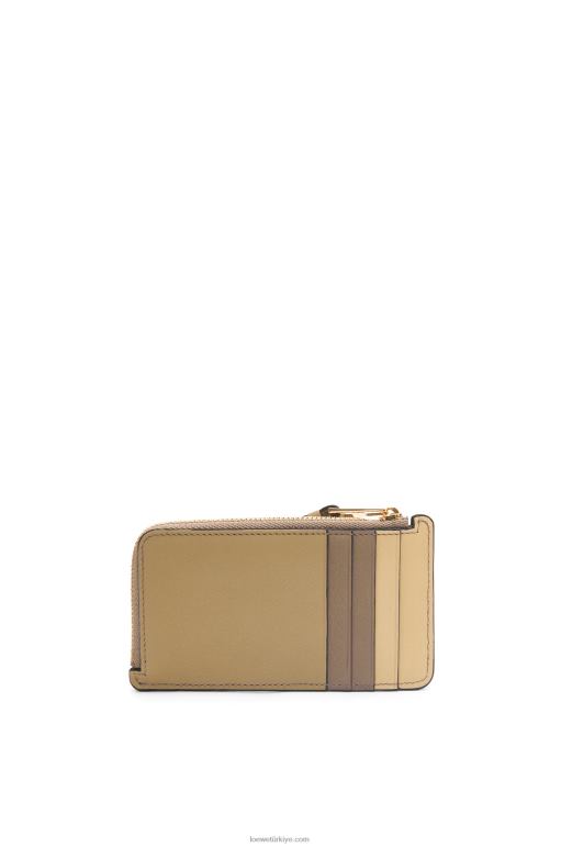 Loewe klasik dana derisinden yapboz jetonlu kartlık 026001369 kadınlar kil yeşili/tereyağı