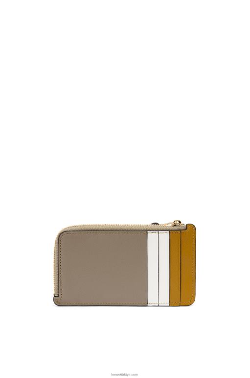 Loewe klasik dana derisinden yapboz jetonlu kartlık 026001406 kadınlar koyu sarı/defne yeşili