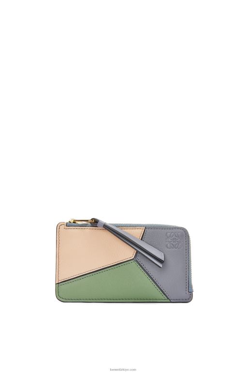 Loewe klasik dana derisinden yapboz jetonlu kartlık 026001409 kadınlar asfalt grisi/çıplak