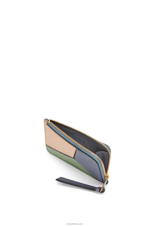 Loewe klasik dana derisinden yapboz jetonlu kartlık 026001409 kadınlar asfalt grisi/çıplak