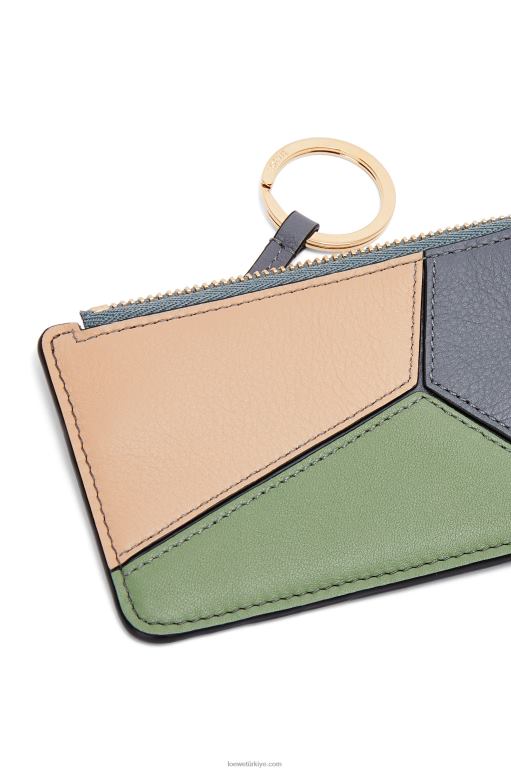 Loewe klasik dana derisinden yapboz jetonlu kartlık 026001409 kadınlar asfalt grisi/çıplak