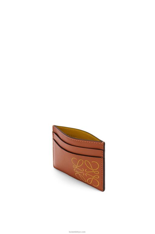 Loewe marka düz kart sahibi 026001388 kadınlar ten rengi/koyu sarı