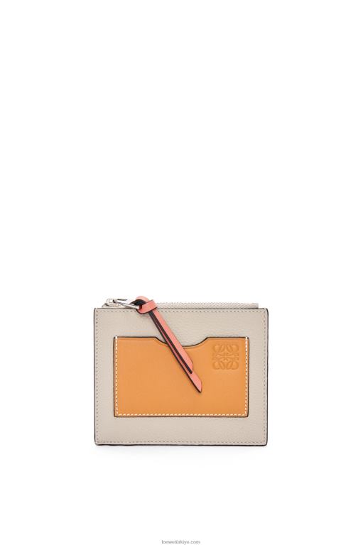 Loewe yumuşak damarlı dana derisinden büyük jetonlu kartlık 026001353 kadınlar hafif yulaf/bal